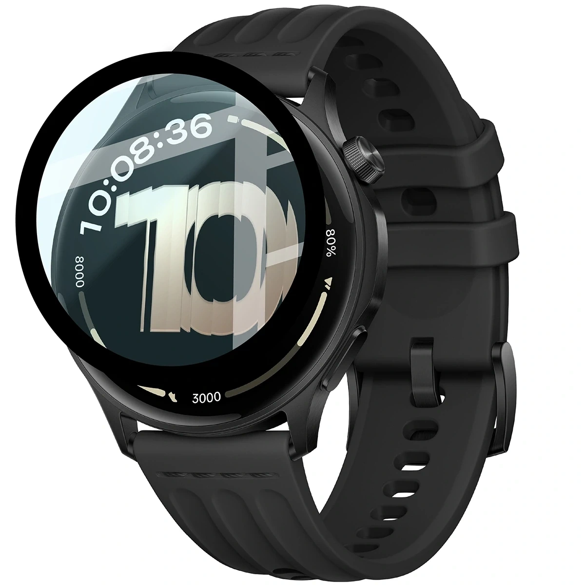 Ochranné sklo Bizon Glass Watch Edge Hybrid OnePlus Watch Lite 45 mm black