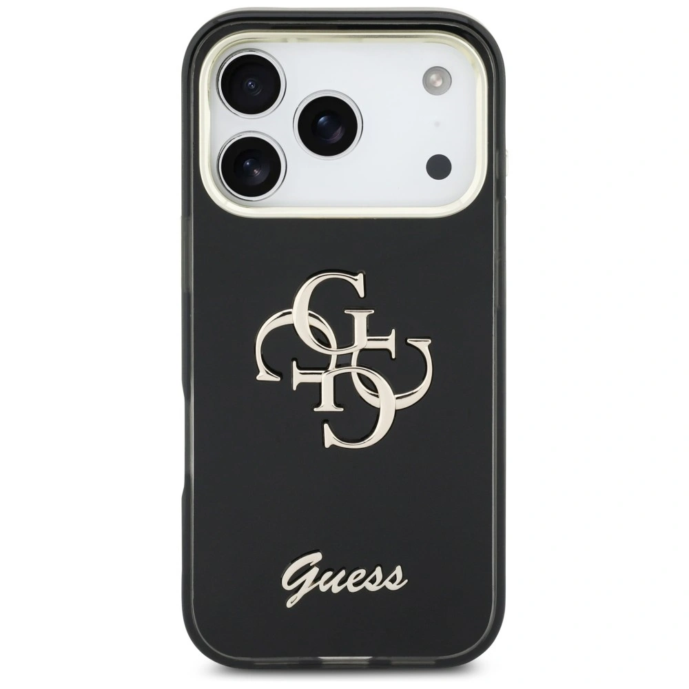 Kryt Guess IML 4G Script Metal Apple iPhone 17 Pro Max black