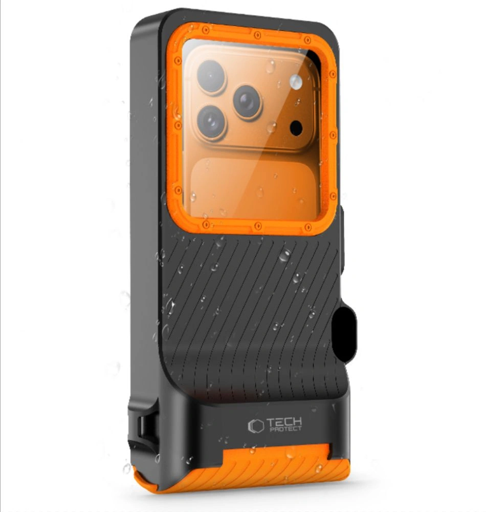 Kryt Tech-Protect IPX8 Pro Universal Diving Waterproof Case Black/orange