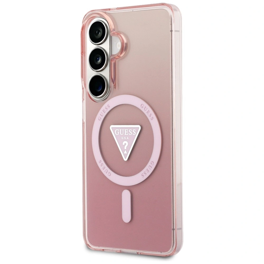 Kryt Guess IML Gradient Triangle MagSafe Samsung Galaxy S26 pink