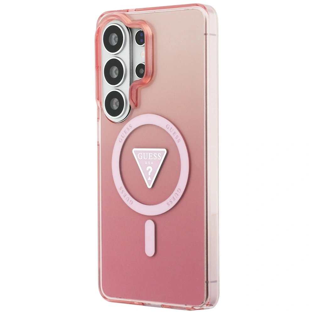 Kryt Guess IML Gradient Triangle MagSafe Samsung Galaxy S26 Ultra pink