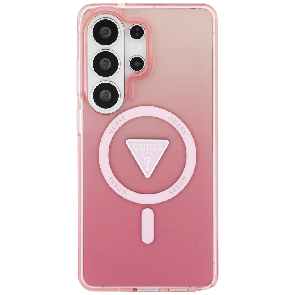 Kryt Guess IML Gradient Triangle MagSafe Samsung Galaxy S26 Ultra pink