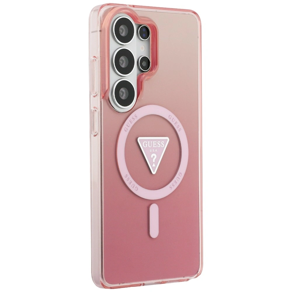 Kryt Guess IML Gradient Triangle MagSafe Samsung Galaxy S26 Ultra pink