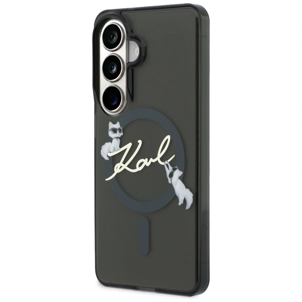 Kryt Karl Lagerfeld IML KC Script MagSafe Samsung Galaxy S26 black