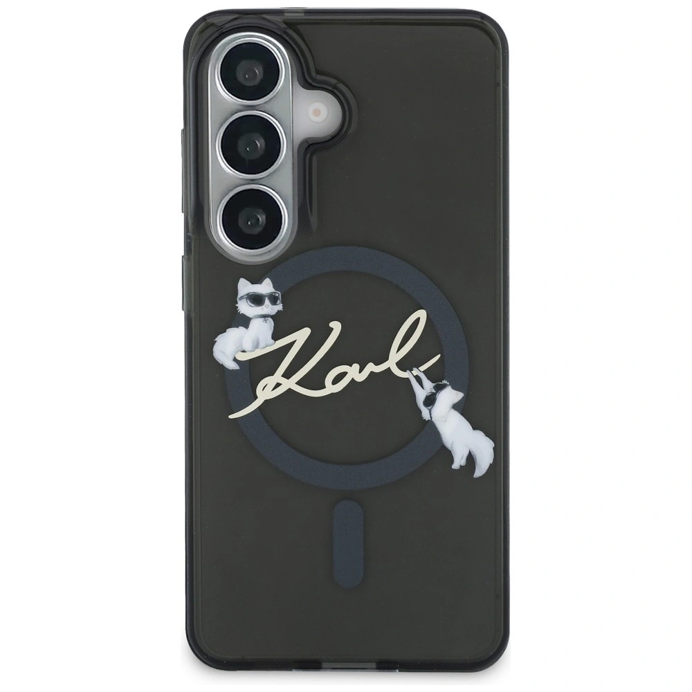 Kryt Karl Lagerfeld IML KC Script MagSafe Samsung Galaxy S26 black