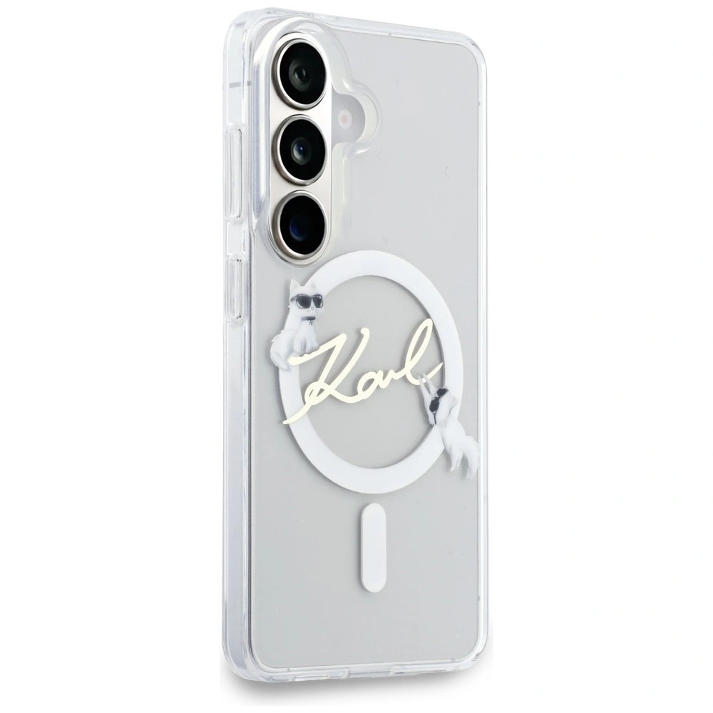 Kryt Karl Lagerfeld IML KC Script MagSafe Samsung Galaxy S26 Plus clear