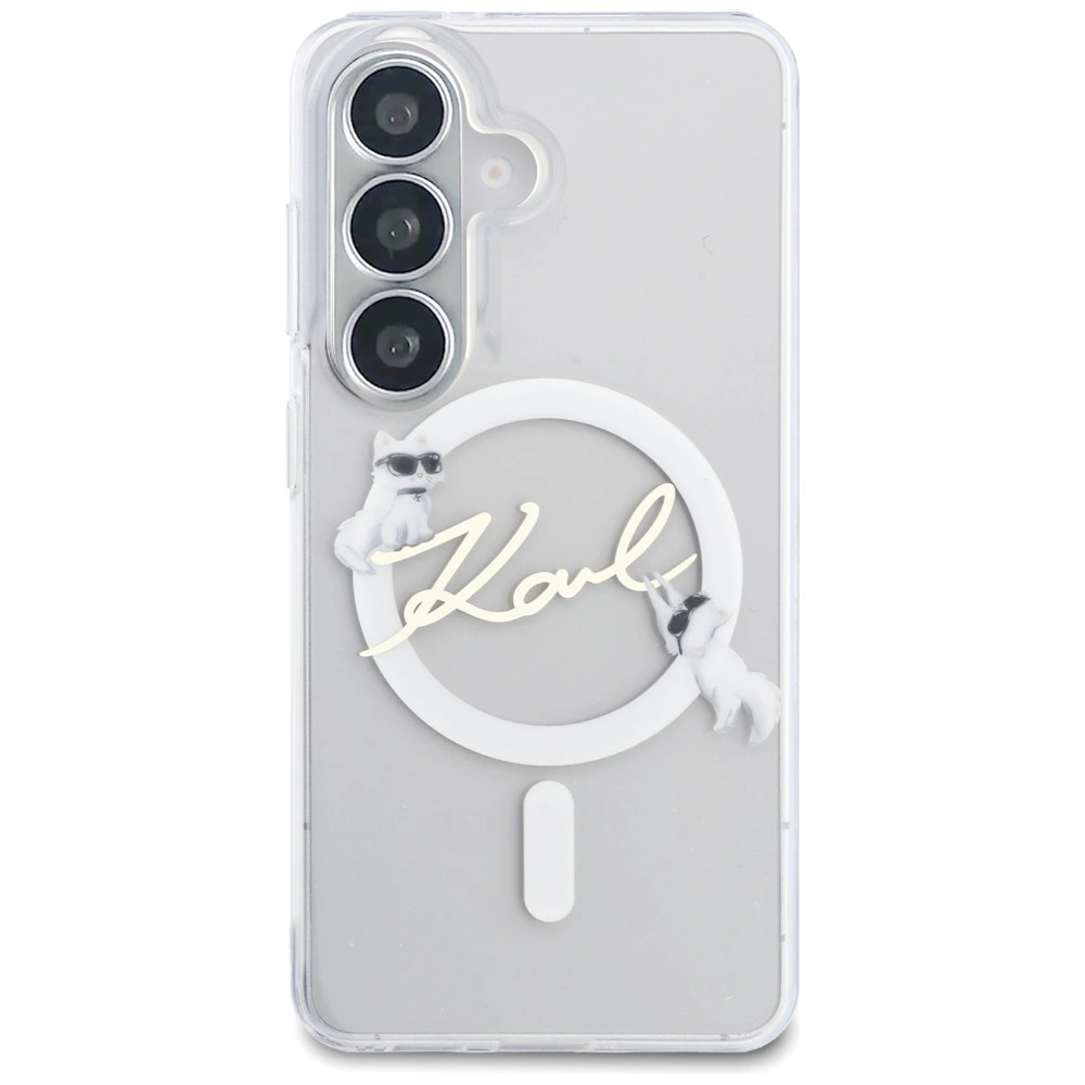 Kryt Karl Lagerfeld IML KC Script MagSafe Samsung Galaxy S26 clear