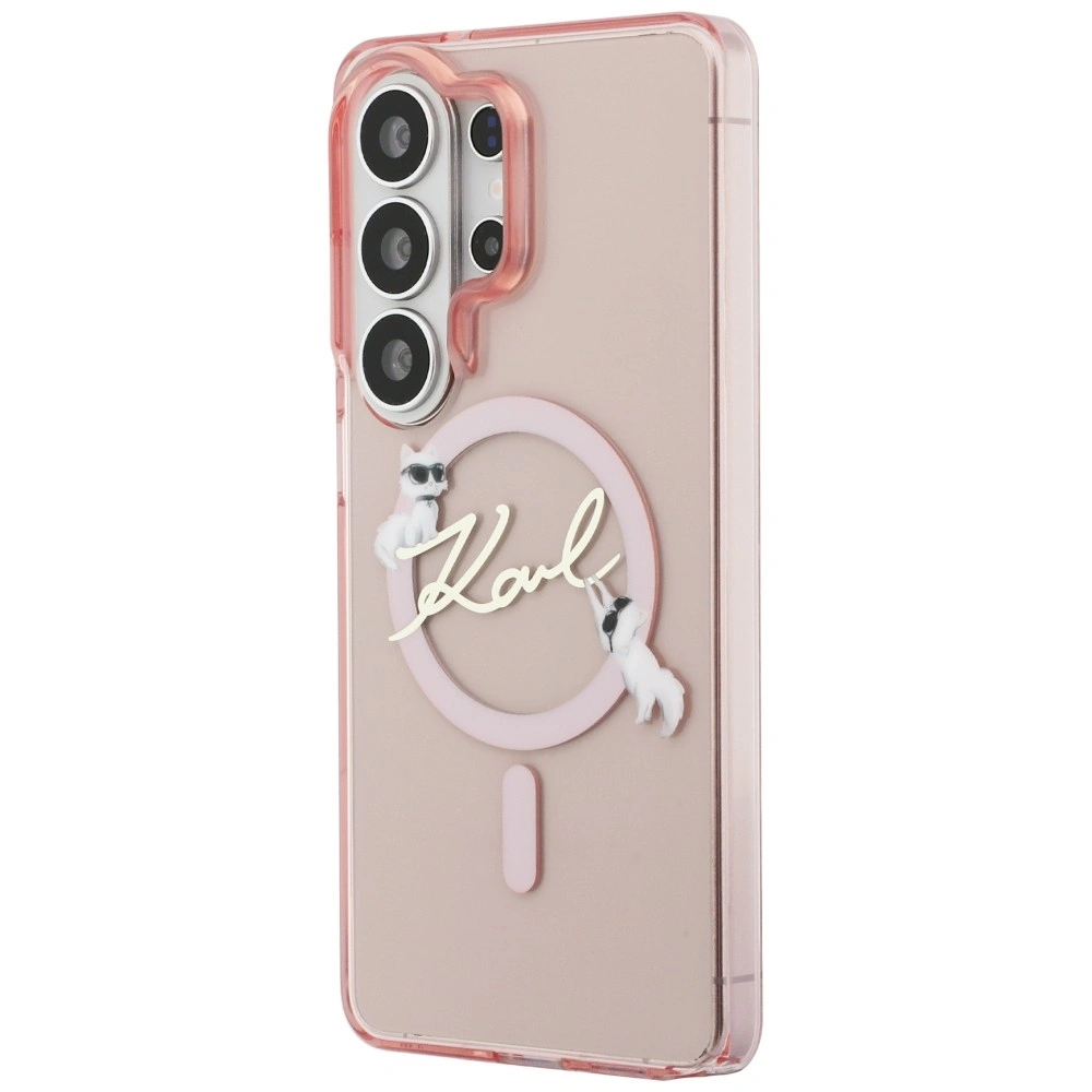 Kryt Karl Lagerfeld IML KC Script MagSafe Samsung Galaxy S26 Ultra pink