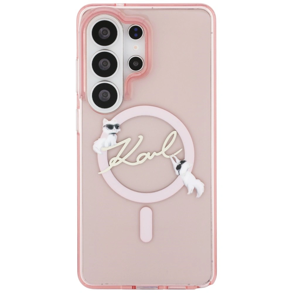 Kryt Karl Lagerfeld IML KC Script MagSafe Samsung Galaxy S26 Ultra pink