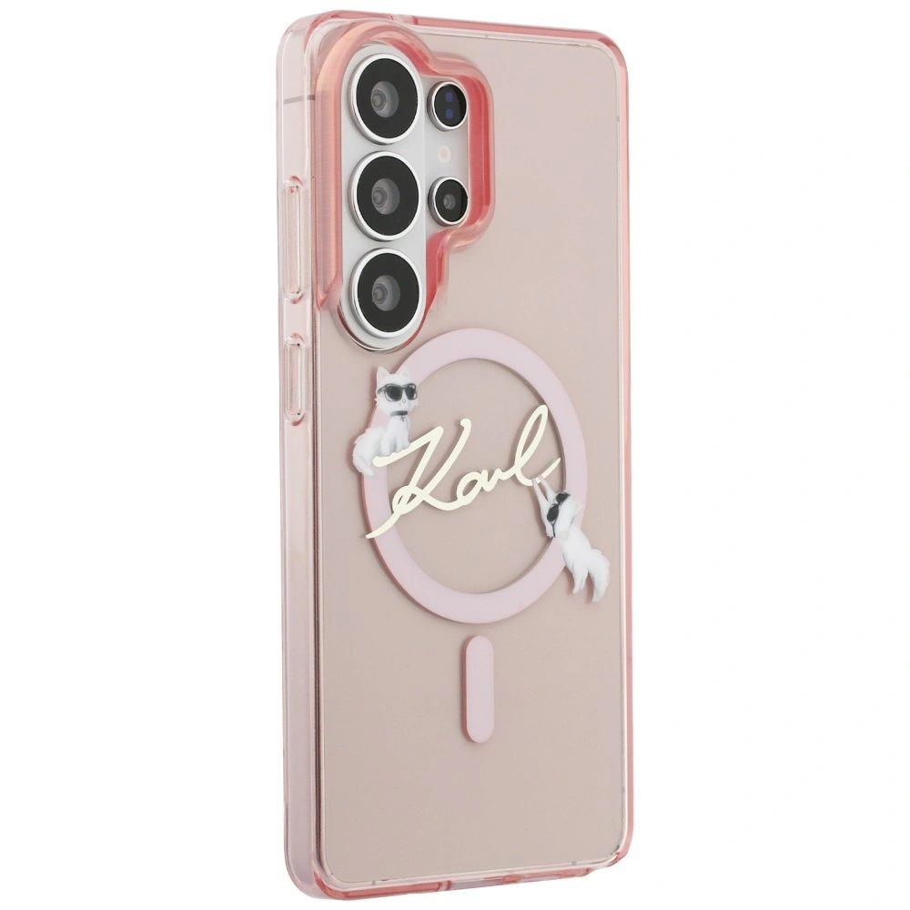 Kryt Karl Lagerfeld IML KC Script MagSafe Samsung Galaxy S26 Ultra pink