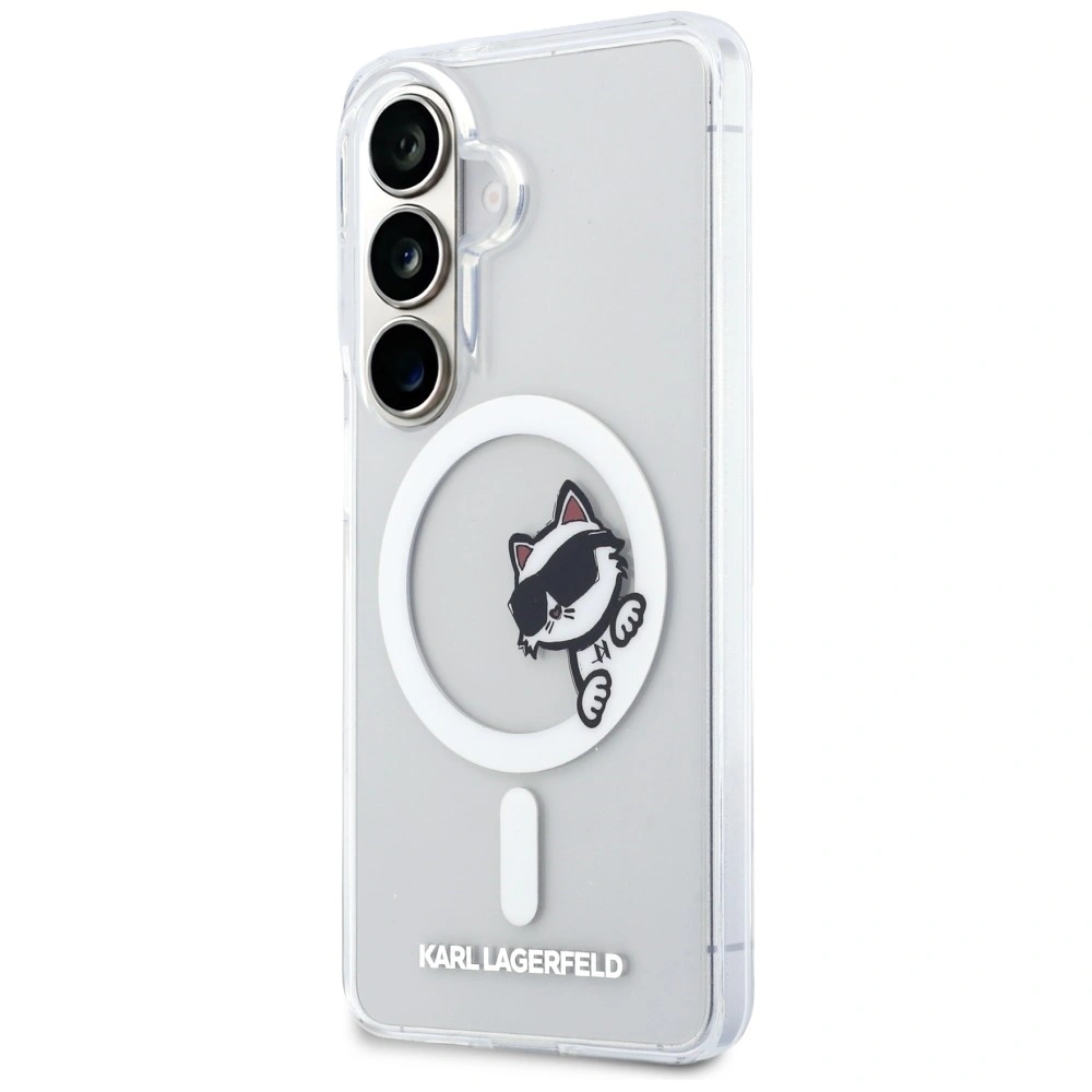 Kryt Karl Lagerfeld IML Peekaboo Choupette MagSafe Samsung Galaxy S26 clear