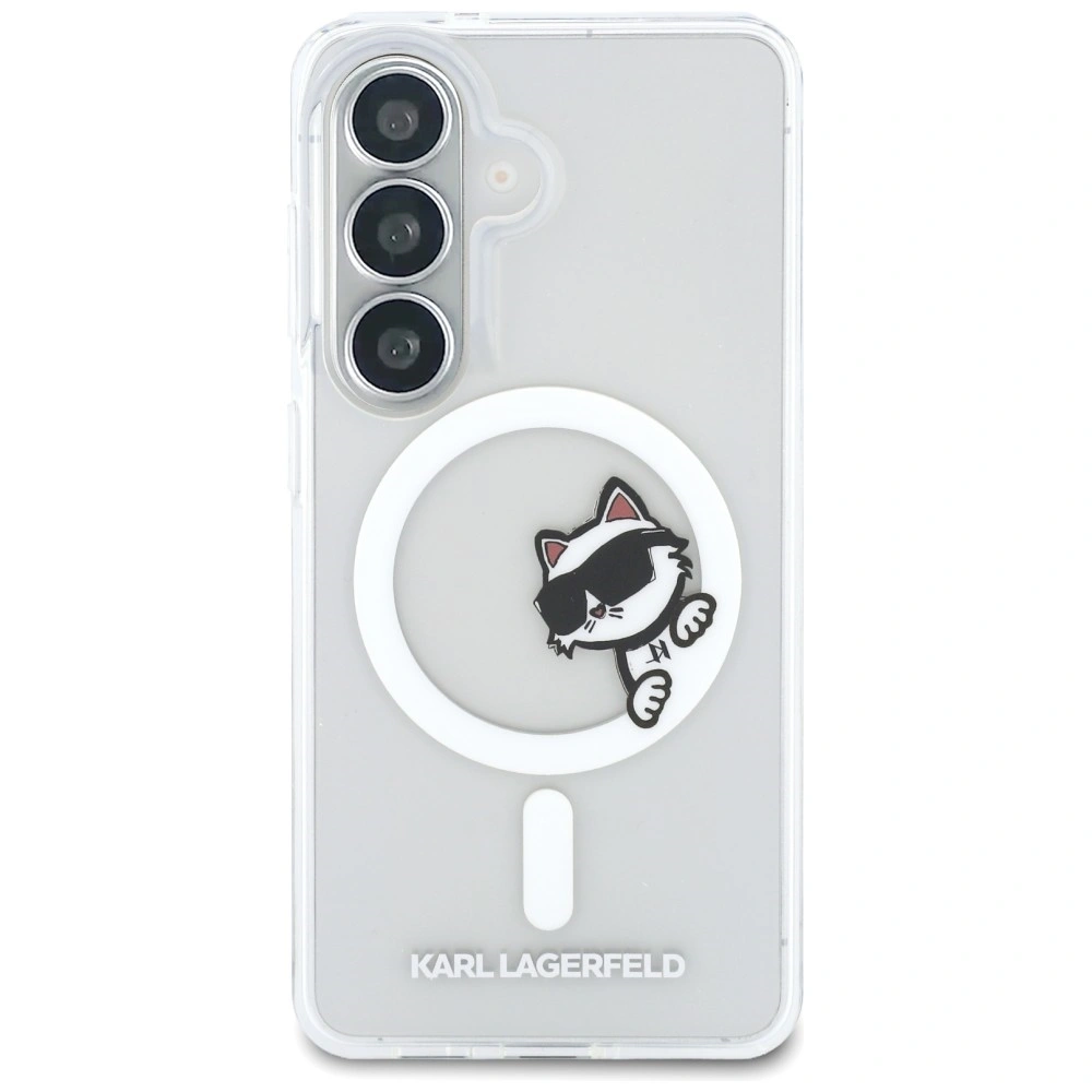 Kryt Karl Lagerfeld IML Peekaboo Choupette MagSafe Samsung Galaxy S26 clear