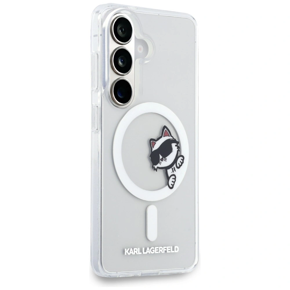 Kryt Karl Lagerfeld IML Peekaboo Choupette MagSafe Samsung Galaxy S26 clear