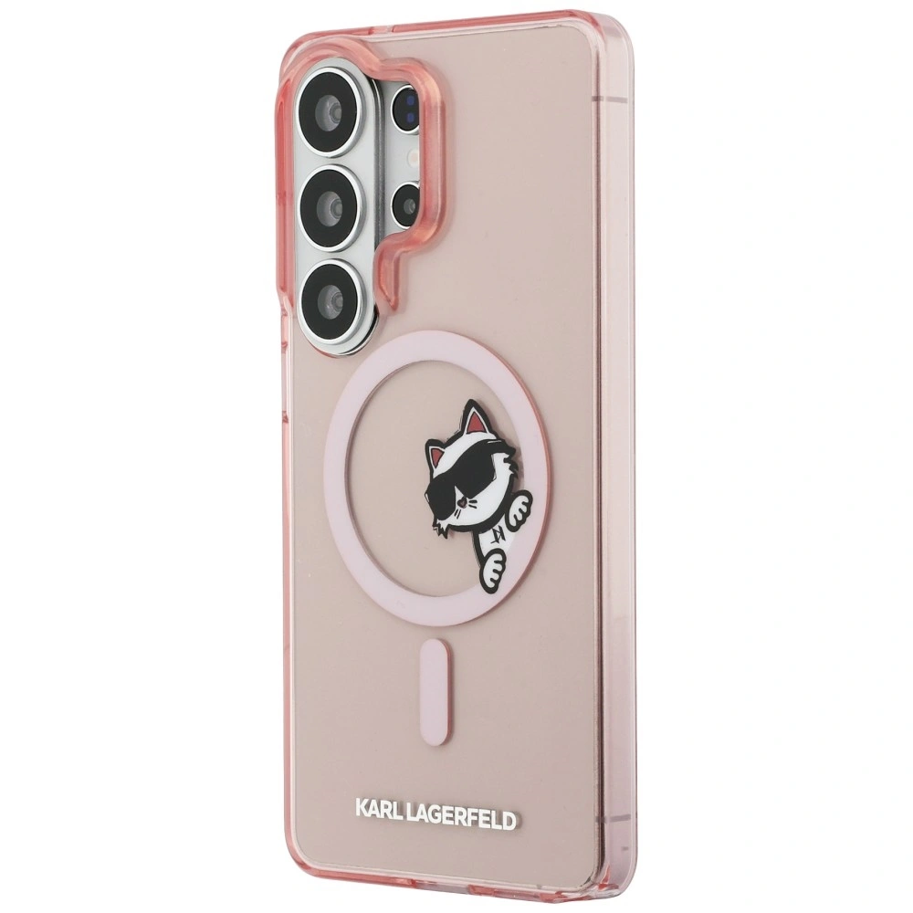 Kryt Karl Lagerfeld IML Peekaboo Choupette MagSafe Samsung Galaxy S26 Ultra pink