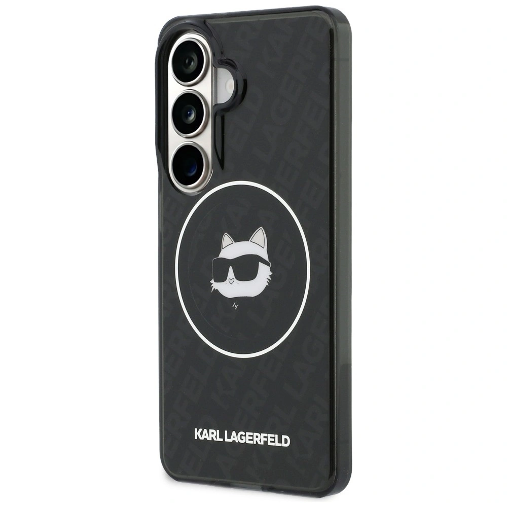 Kryt Karl Lagerfeld IML Repeated Choupette MagSafe Samsung Galaxy S26 black