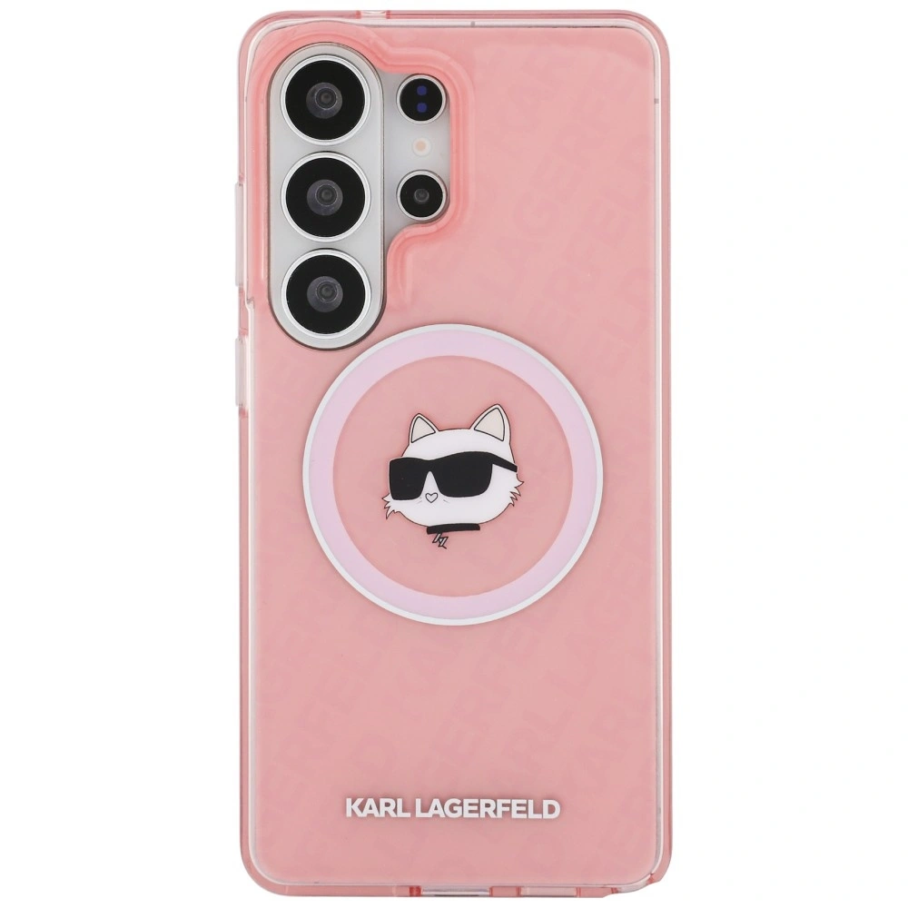 Kryt Karl Lagerfeld IML Repeated Choupette MagSafe Samsung Galaxy S26 Ultra pink