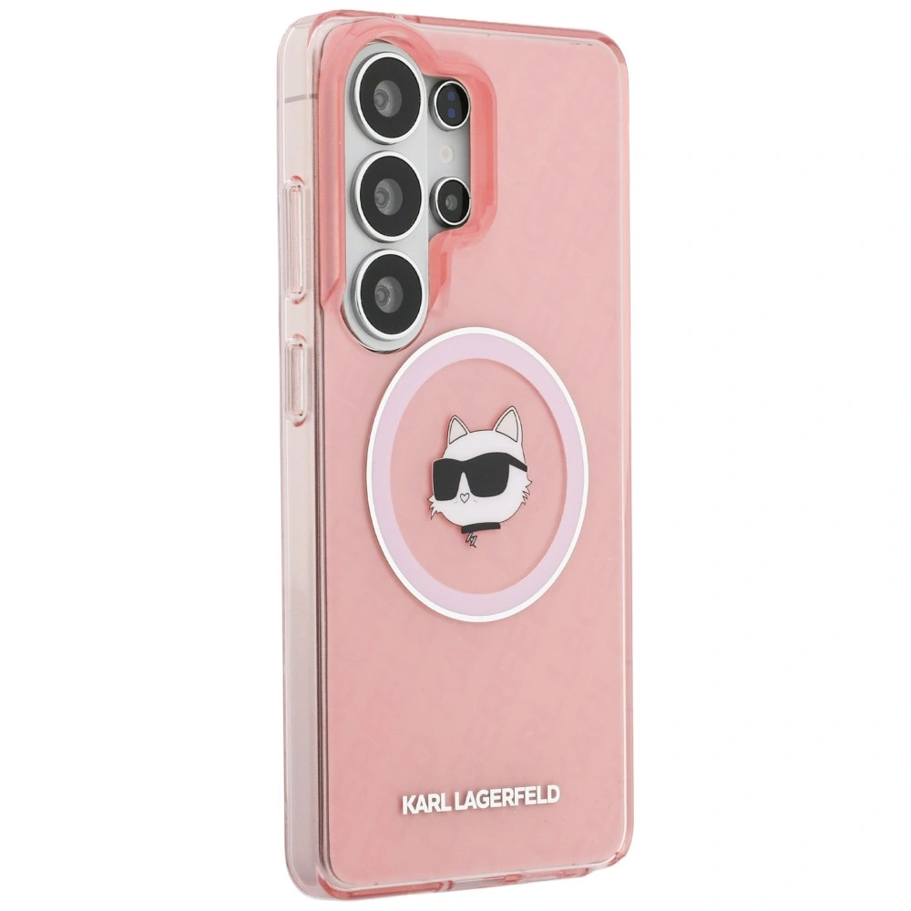 Kryt Karl Lagerfeld IML Repeated Choupette MagSafe Samsung Galaxy S26 Ultra pink