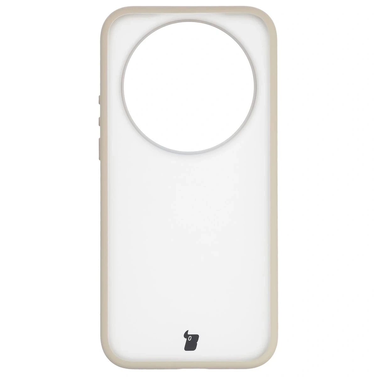 Kryt Bizon Case Angelo Xiaomi 17 Ultra semi-transparent with a beige frame
