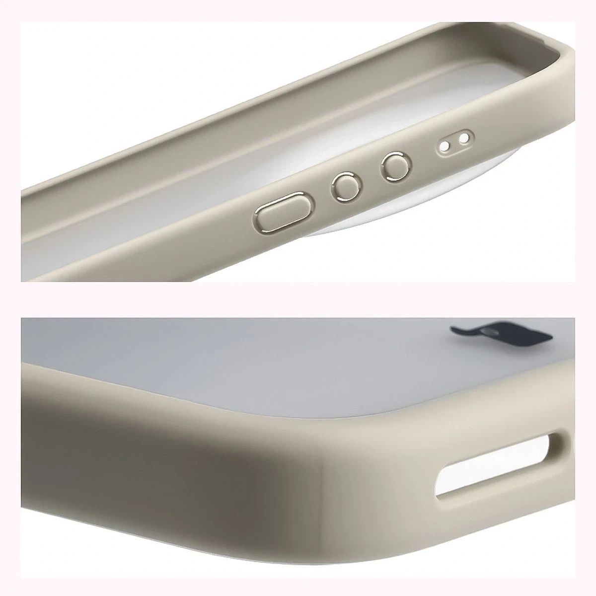 Kryt Bizon Case Angelo Xiaomi 17 Ultra semi-transparent with a beige frame
