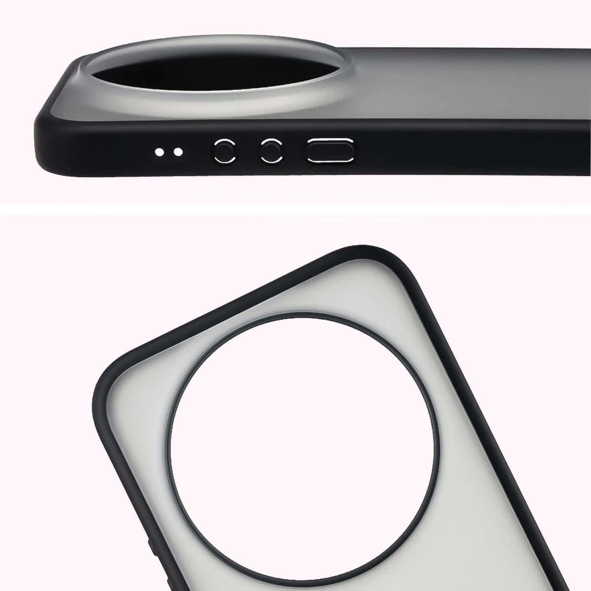 Kryt Bizon Case Angelo Xiaomi 17 Ultra smoked with a black frame