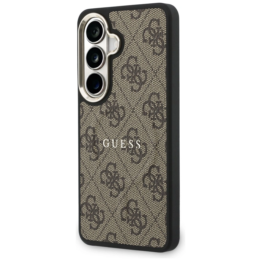 Kryt Guess 4G Embossed Ring MagSafe Samsung Galaxy S26 brown