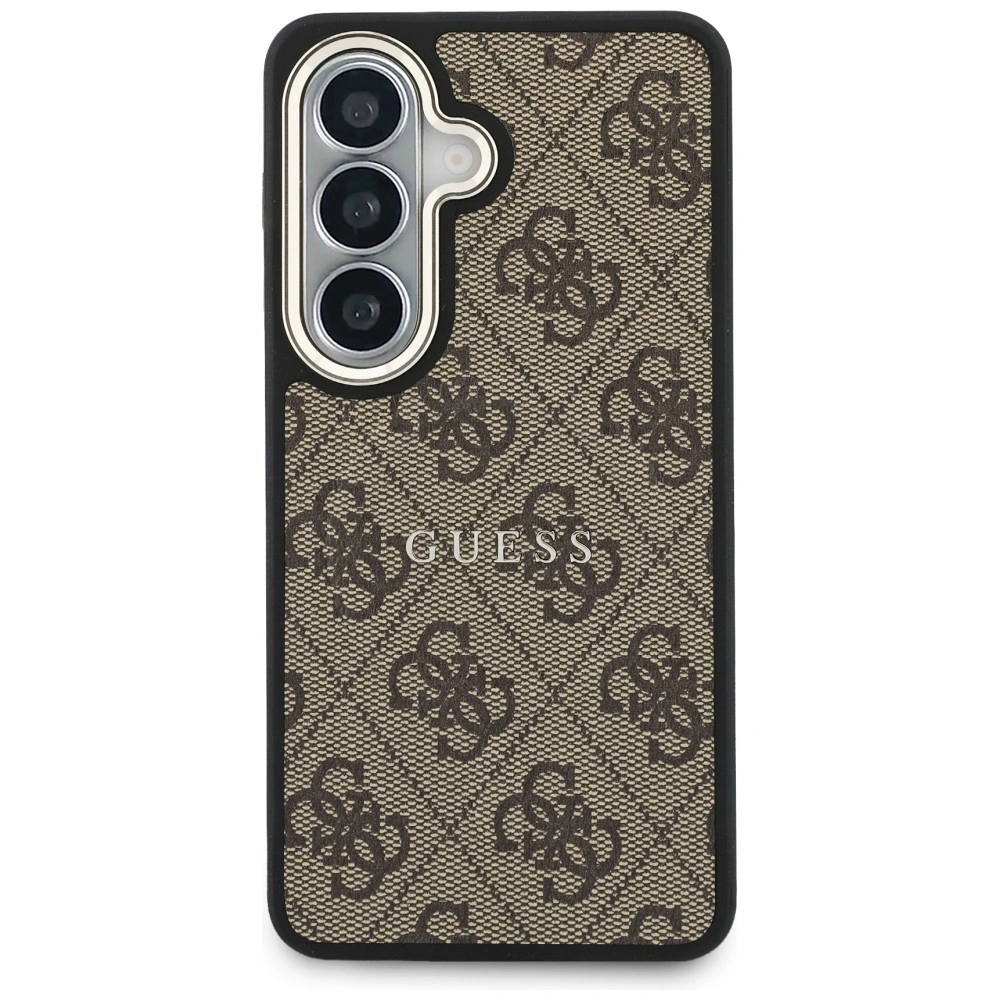Kryt Guess 4G Embossed Ring MagSafe Samsung Galaxy S26 brown