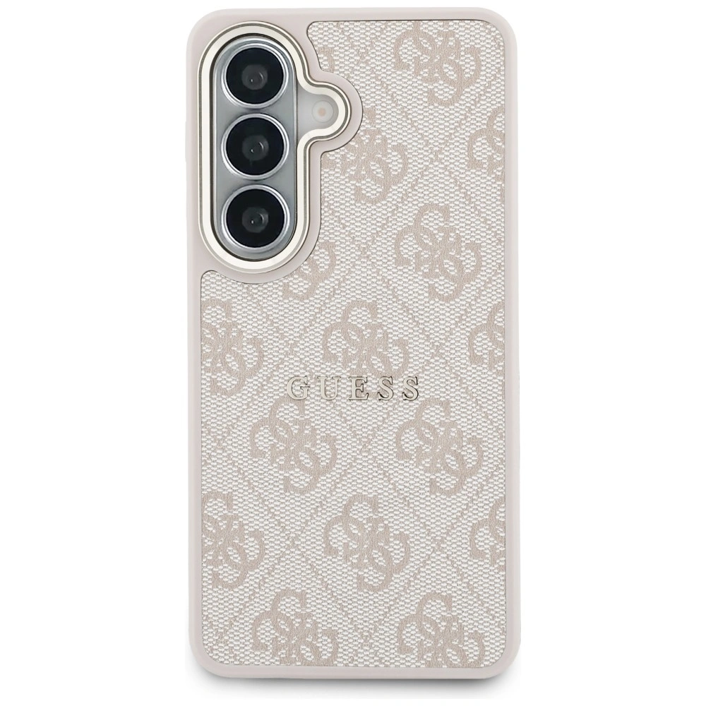 Kryt Guess 4G Embossed Ring MagSafe Samsung Galaxy S26 pink