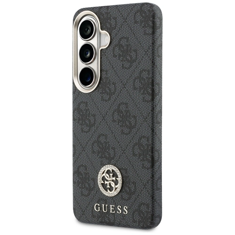 Kryt Guess 4G Rhinestone Round Logo MagSafe Samsung Galaxy S26 black