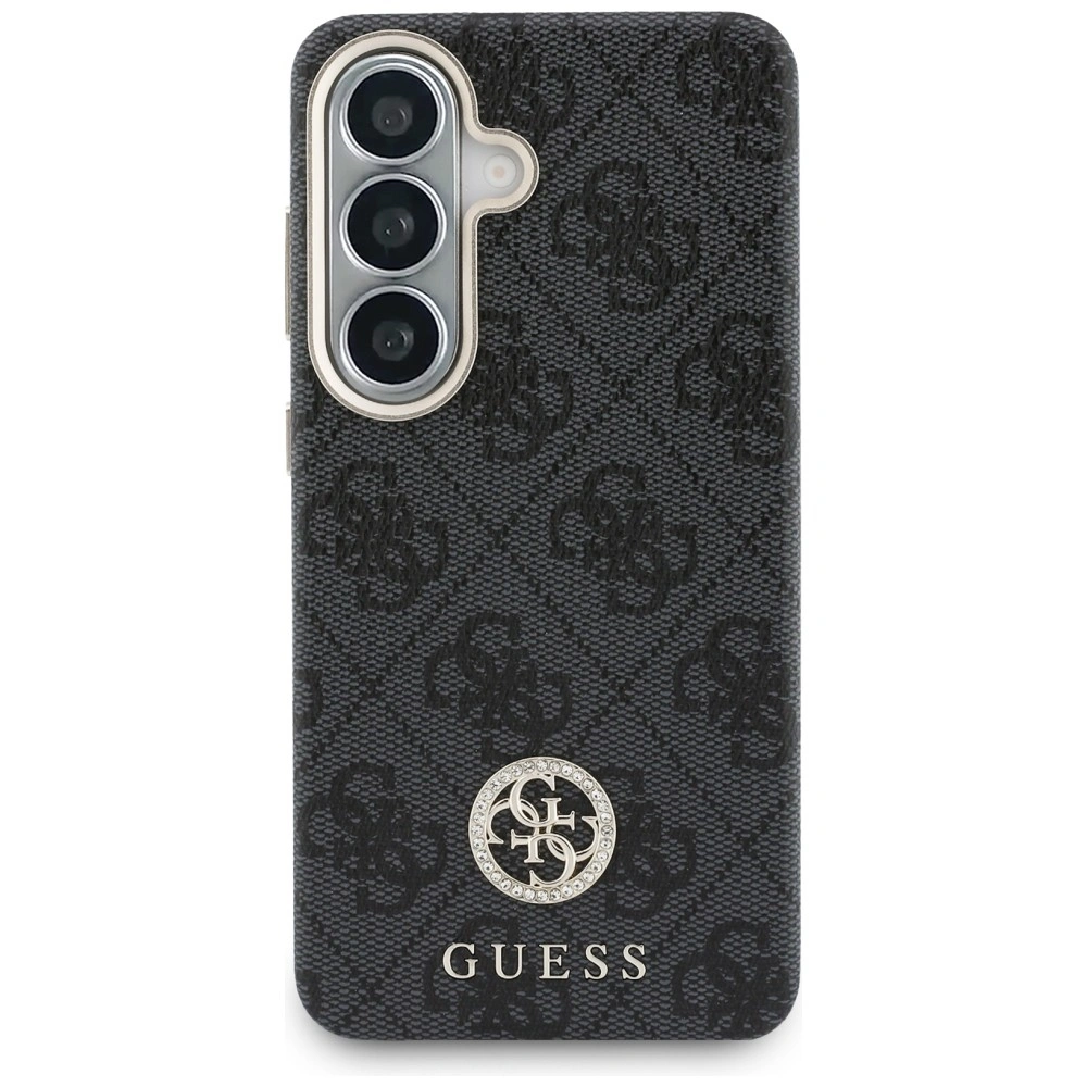 Kryt Guess 4G Rhinestone Round Logo MagSafe Samsung Galaxy S26 black