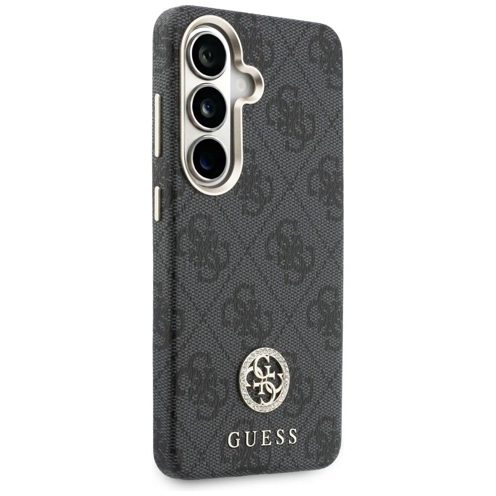Kryt Guess 4G Rhinestone Round Logo MagSafe Samsung Galaxy S26 black