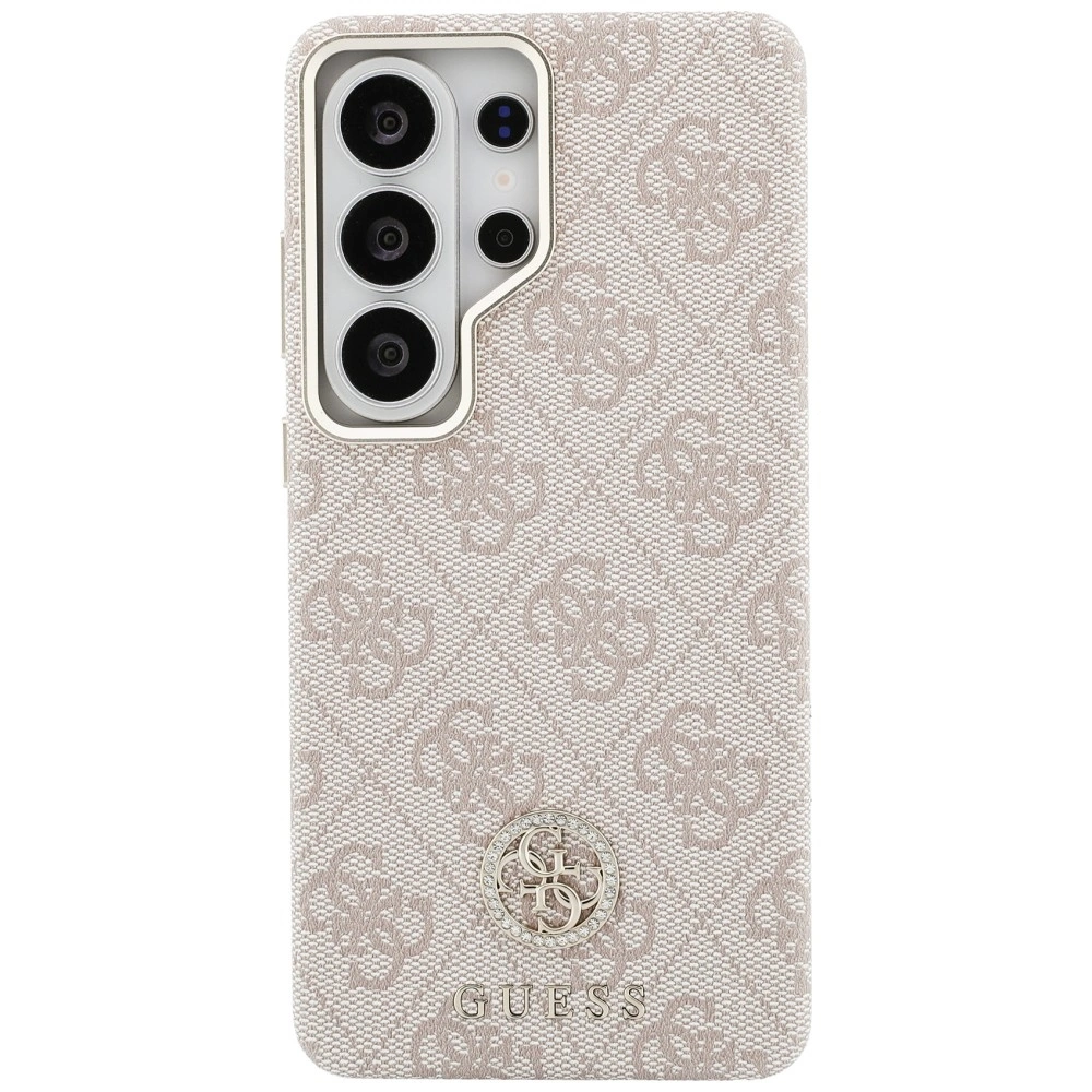 Kryt Guess 4G Rhinestone Round Logo MagSafe Samsung Galaxy S26 Ultra pink