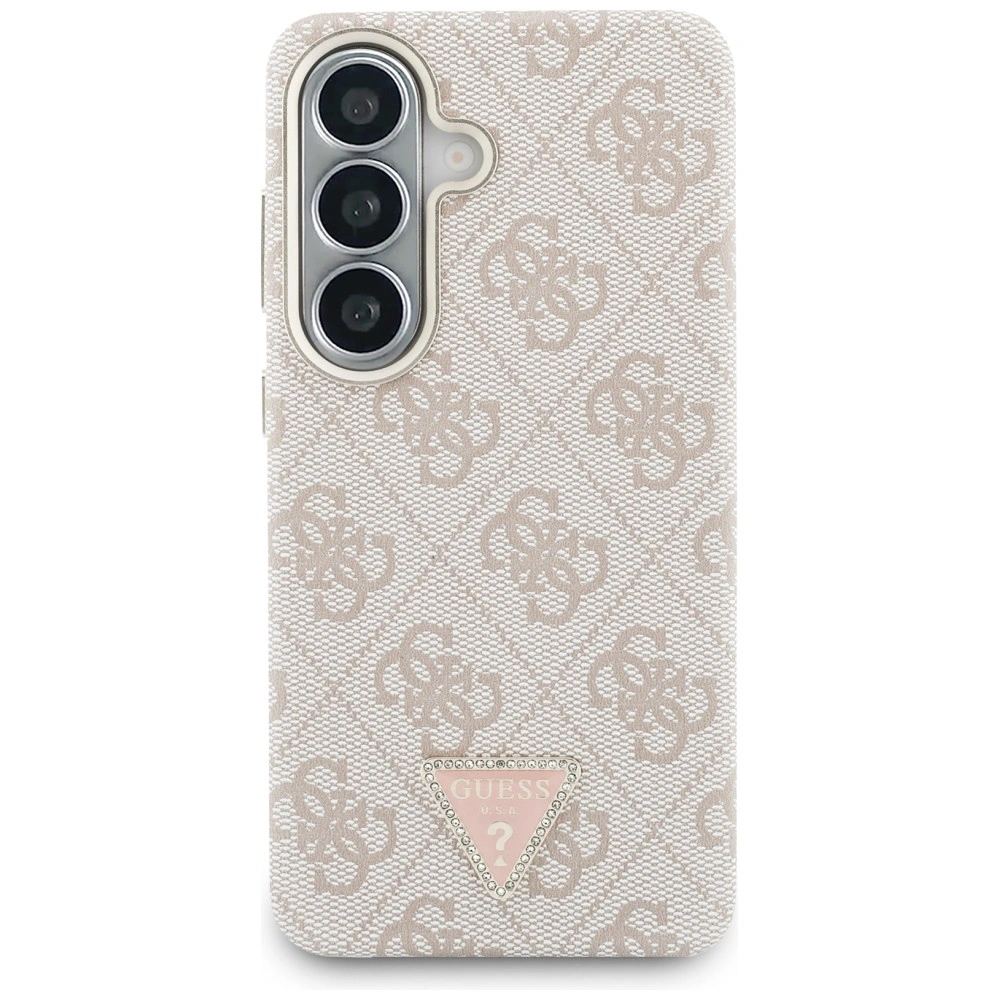 Kryt Guess 4G Triangle Logo MagSafe Samsung Galaxy S26 pink