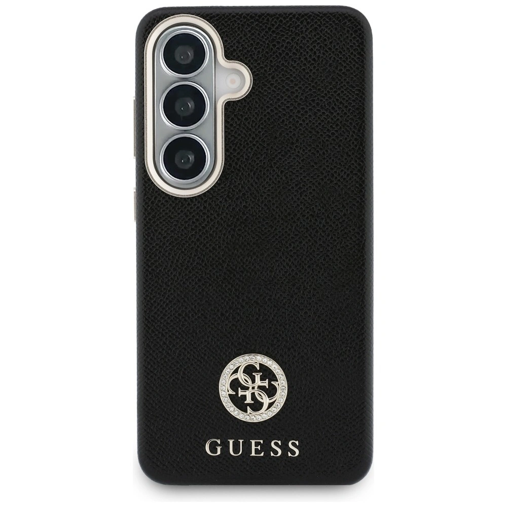 Kryt Guess Rhinestone Round Logo MagSafe Samsung Galaxy S26 black