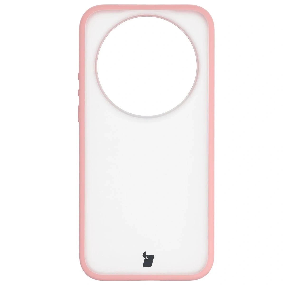 Kryt Bizon Case Angelo Xiaomi 17 Ultra semi-transparent with a light pink frame