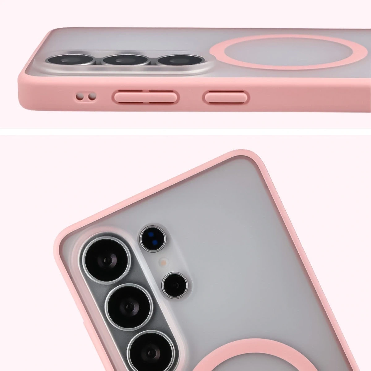 Kryt Bizon Case MatteO Magnetic Samsung Galaxy S26 Ultra smoky light pink