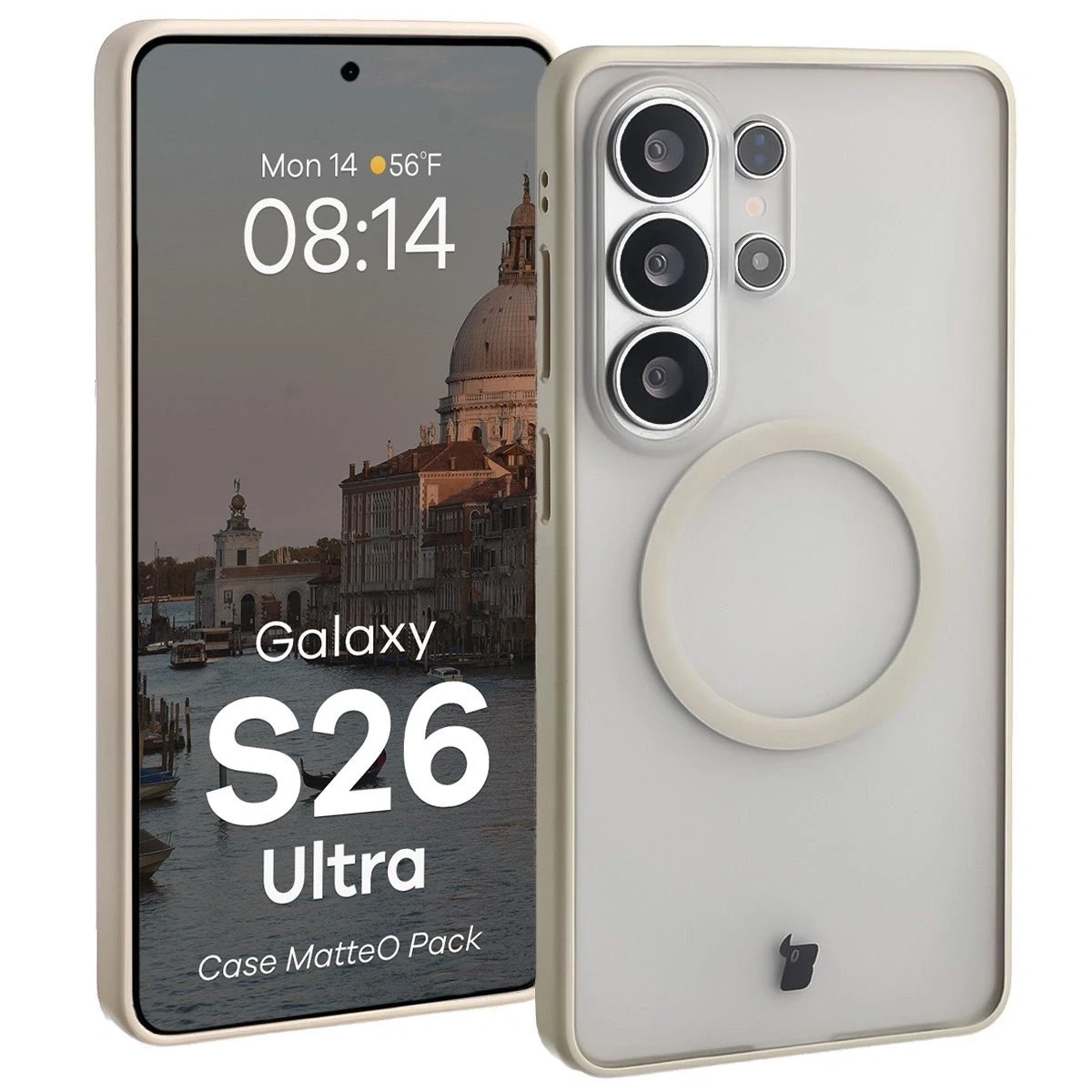 Kryt Bizon MatteO Magnetic Pack Samsung Galaxy S26 Ultra smoky beige
