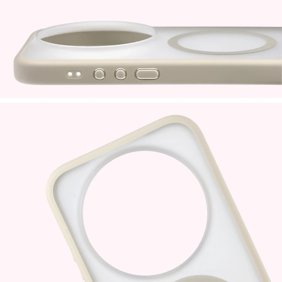 Kryt Bizon Case MatteO Magnetic Xiaomi 17 Ultra smoky beige