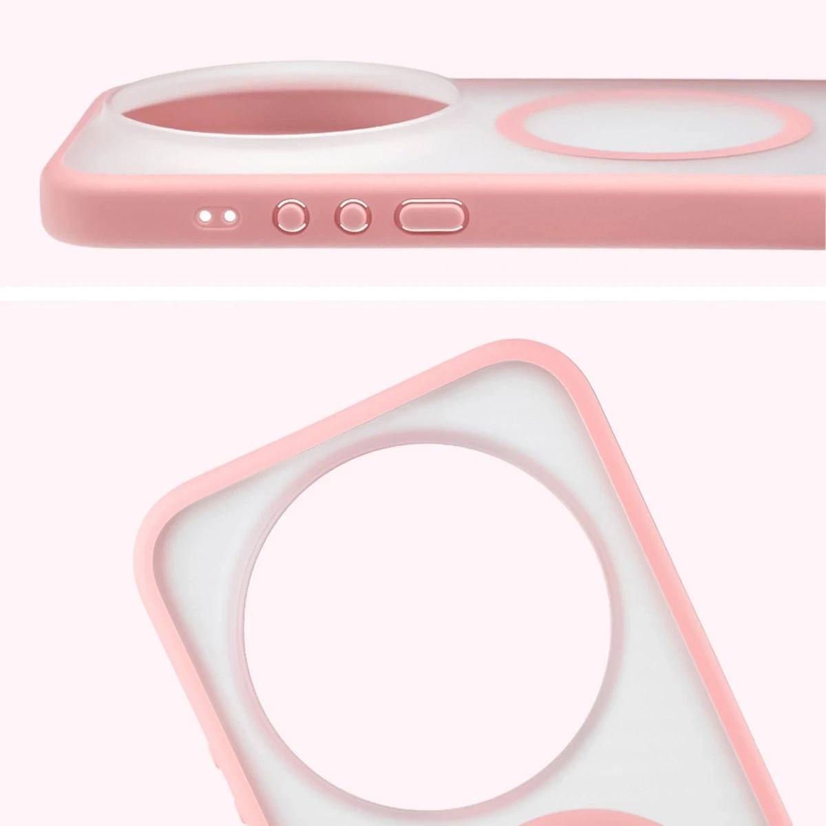 Kryt Bizon Case MatteO Magnetic Xiaomi 17 Ultra smoky light pink