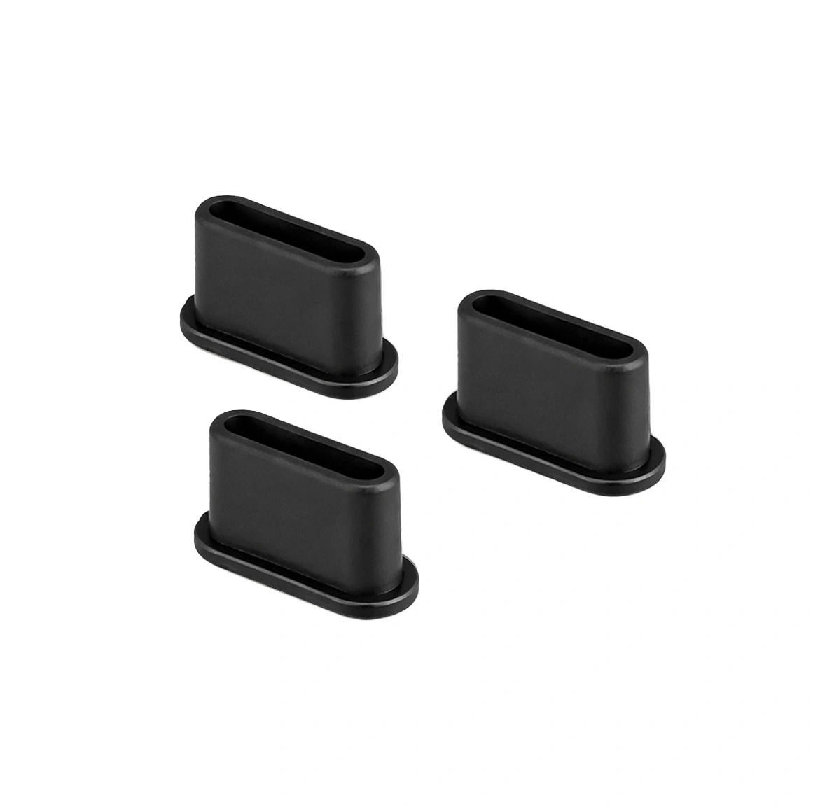 Kryt Bizon Accessories Dust Plug for Type C Port Devices black [3 PACK]