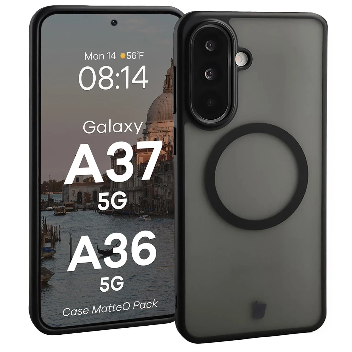 Kryt Bizon MatteO Magnetic Pack Samsung Galaxy A37 5G / A36 5G smoky black