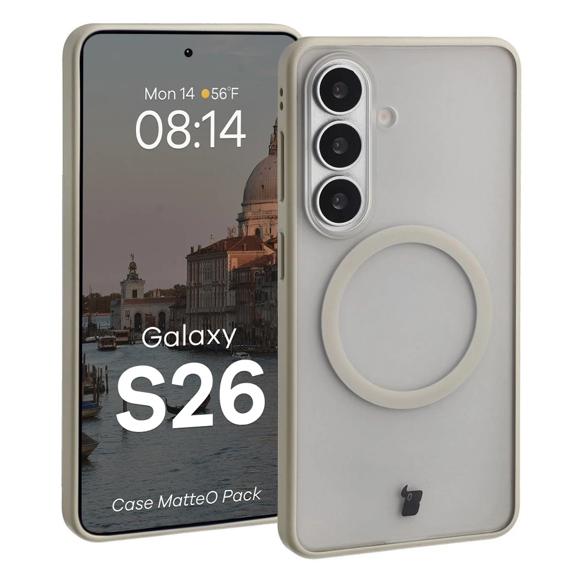 Kryt Bizon MatteO Magnetic Pack Samsung Galaxy S26 smoky beige