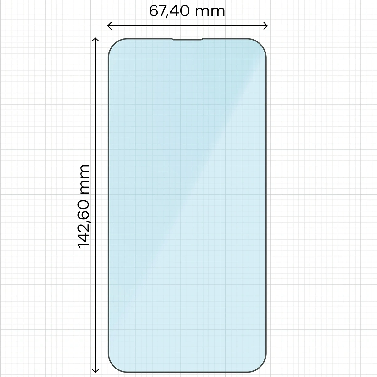 Kryt Bizon Smart Glass 2.5D Apple iPhone 17e / 16e / 14 / 13 Pro / 13