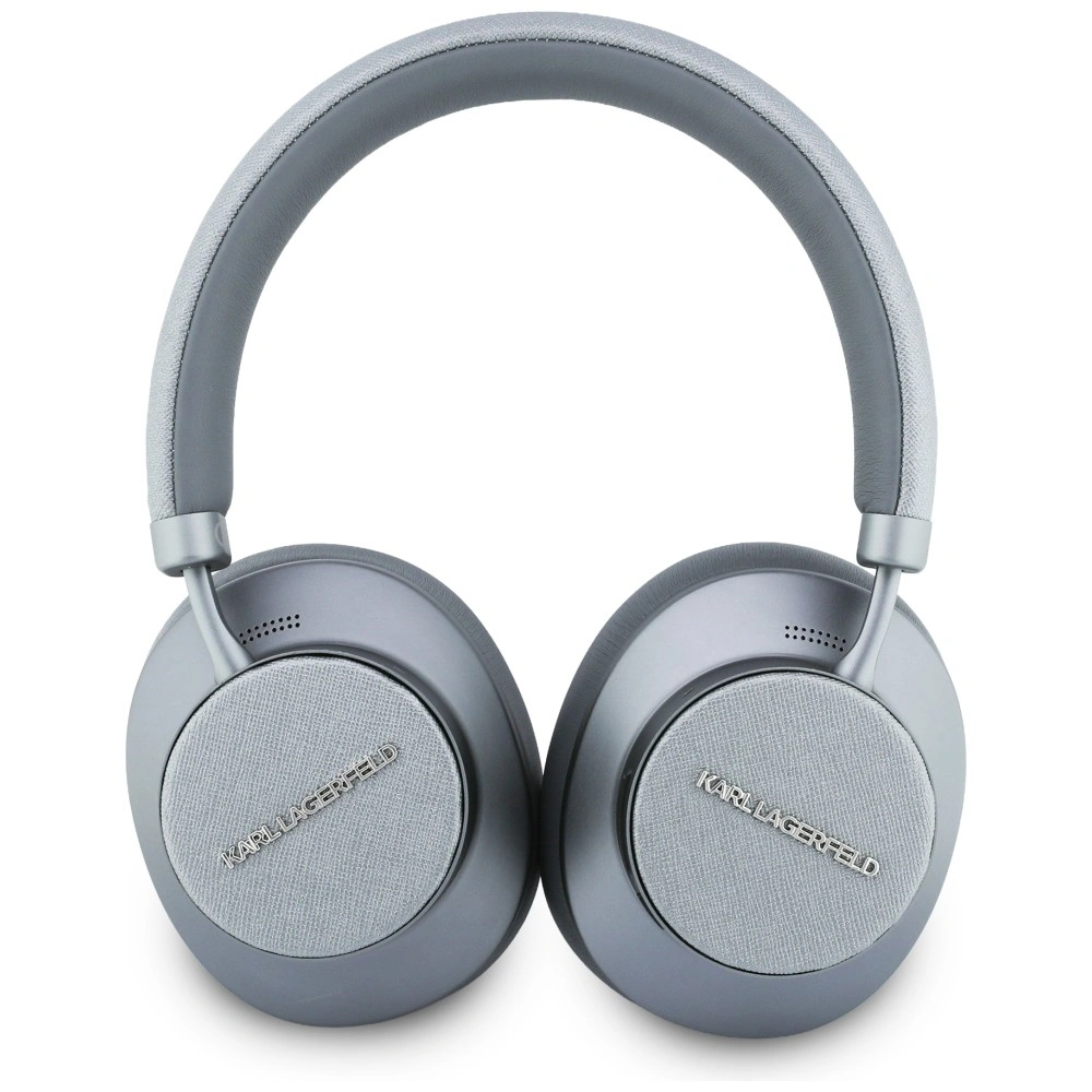Kryt Karl Lagerfeld Saffiano Elongated Bluetooth Wireless over-ear headphones ANC gray