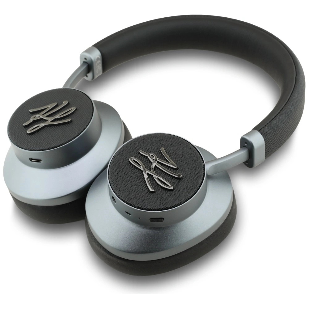 Kryt Karl Lagerfeld Grained Initials Bluetooth Wireless over-ear headphones ANC black
