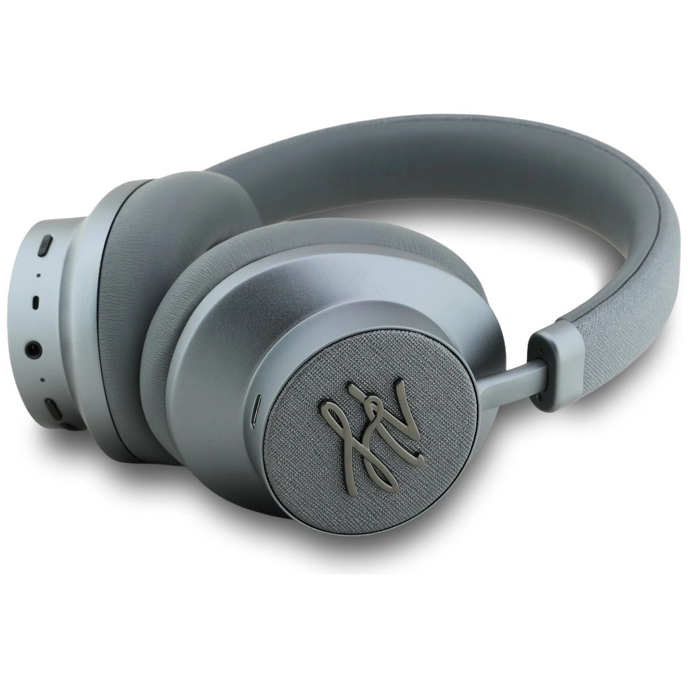 Kryt Karl Lagerfeld Grained Initials Bluetooth Wireless over-ear headphones ANC gray