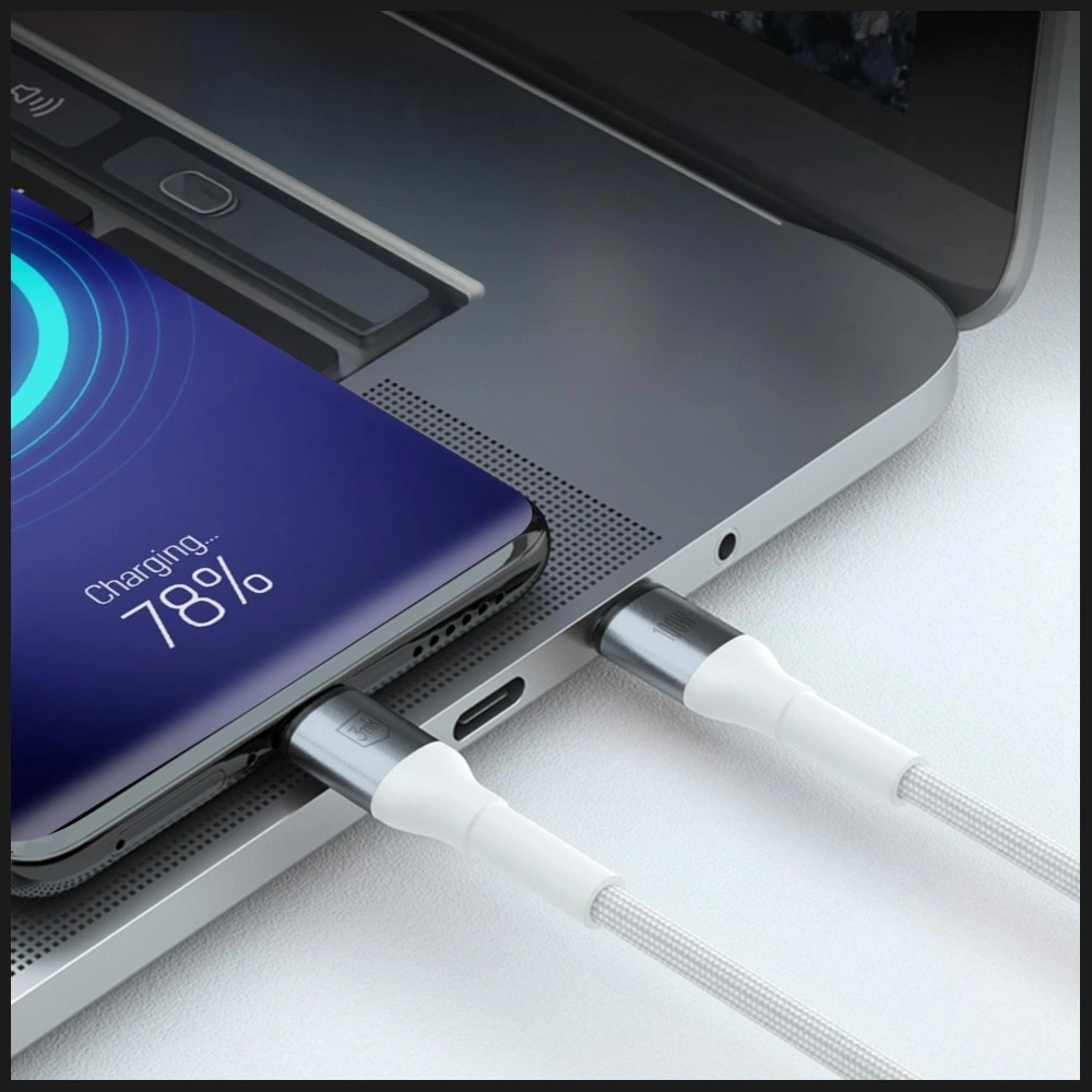 3MK Hyper Cable N-SERIES USB-C / USB-C 2m PD 3.0 QC 3.0 20V / 5A 100W White