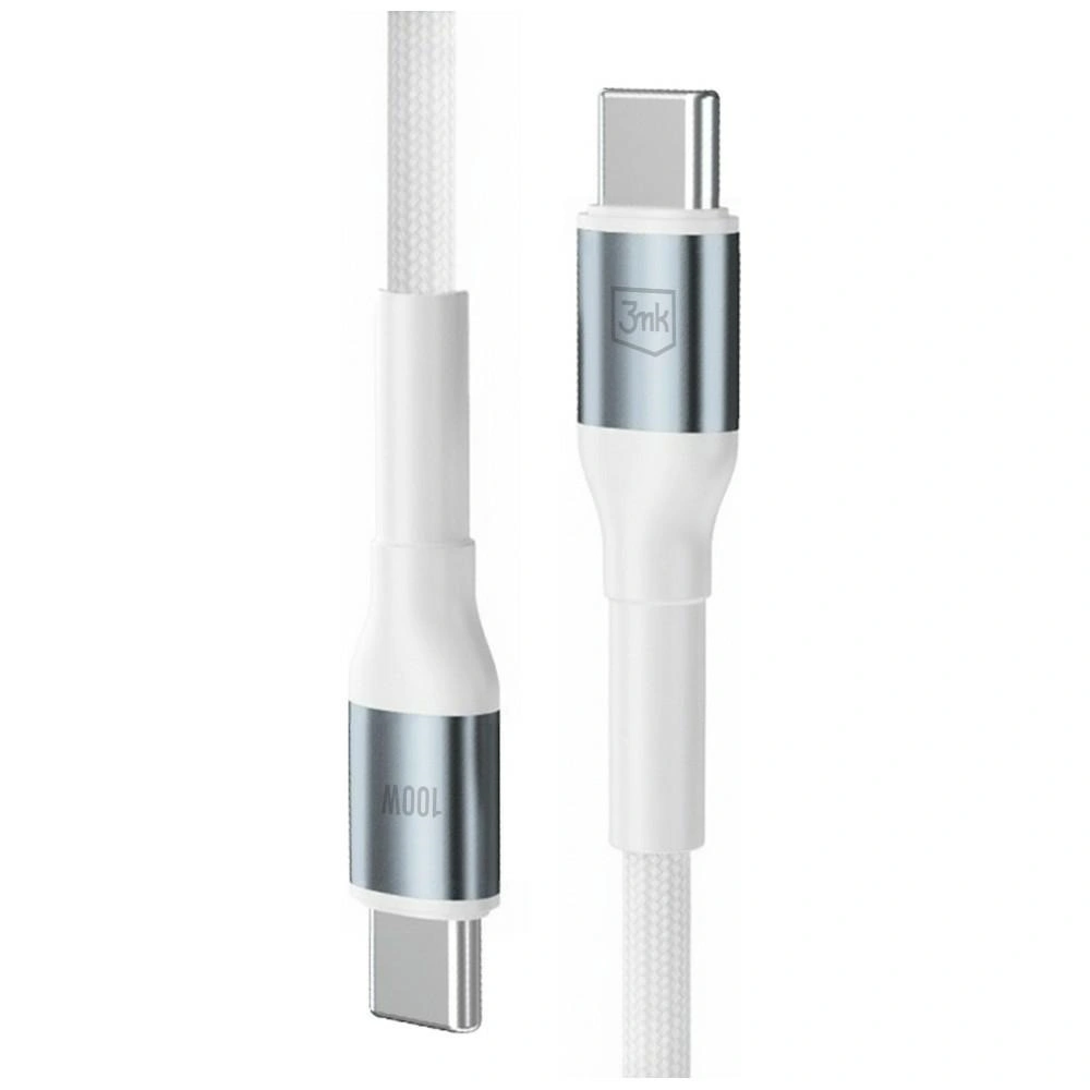 3MK Hyper Cable N-SERIES USB-C / USB-C 2m PD 3.0 QC 3.0 20V / 5A 100W White