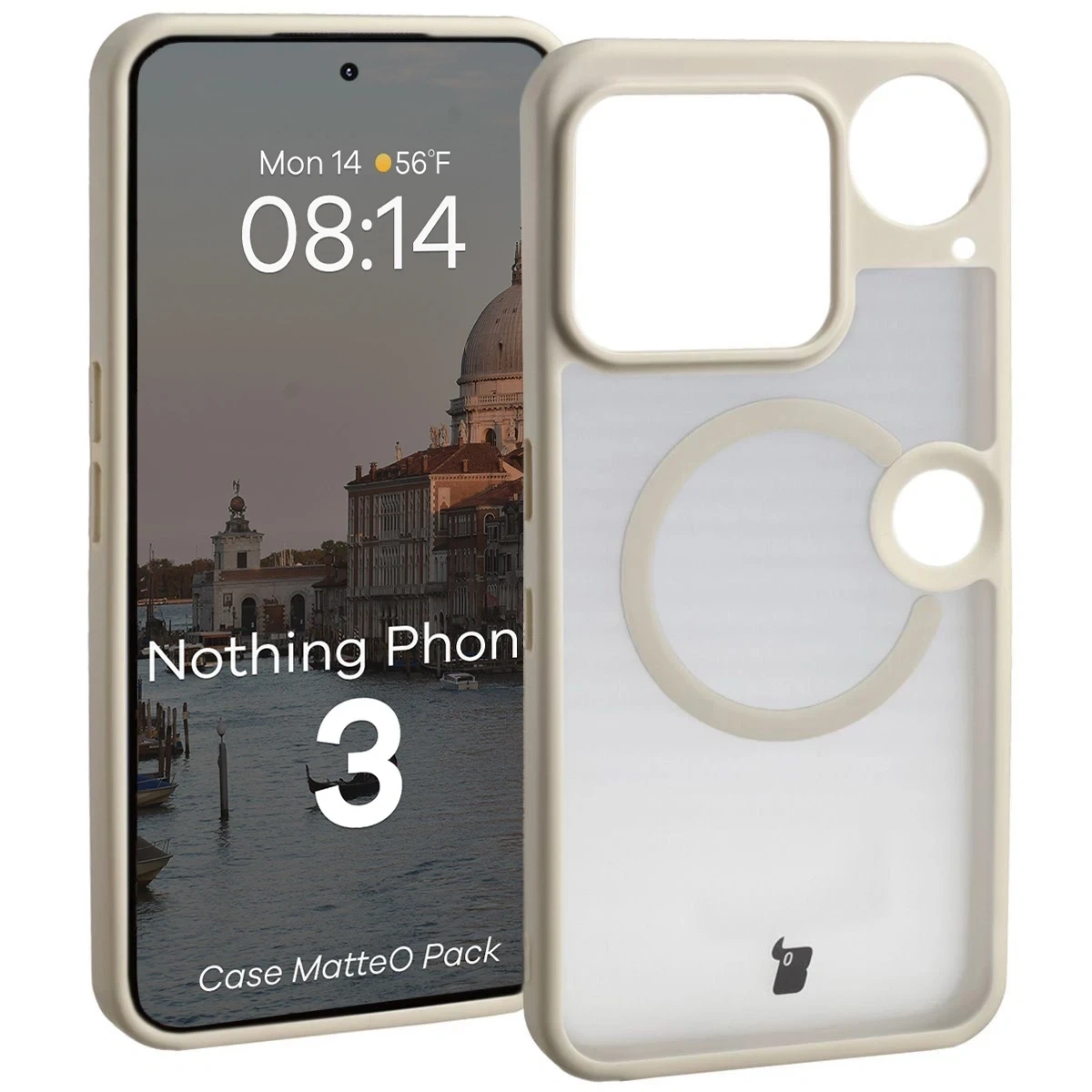 Kryt Bizon MatteO Magnetic Pack Nothing Phone (3), smoky beige