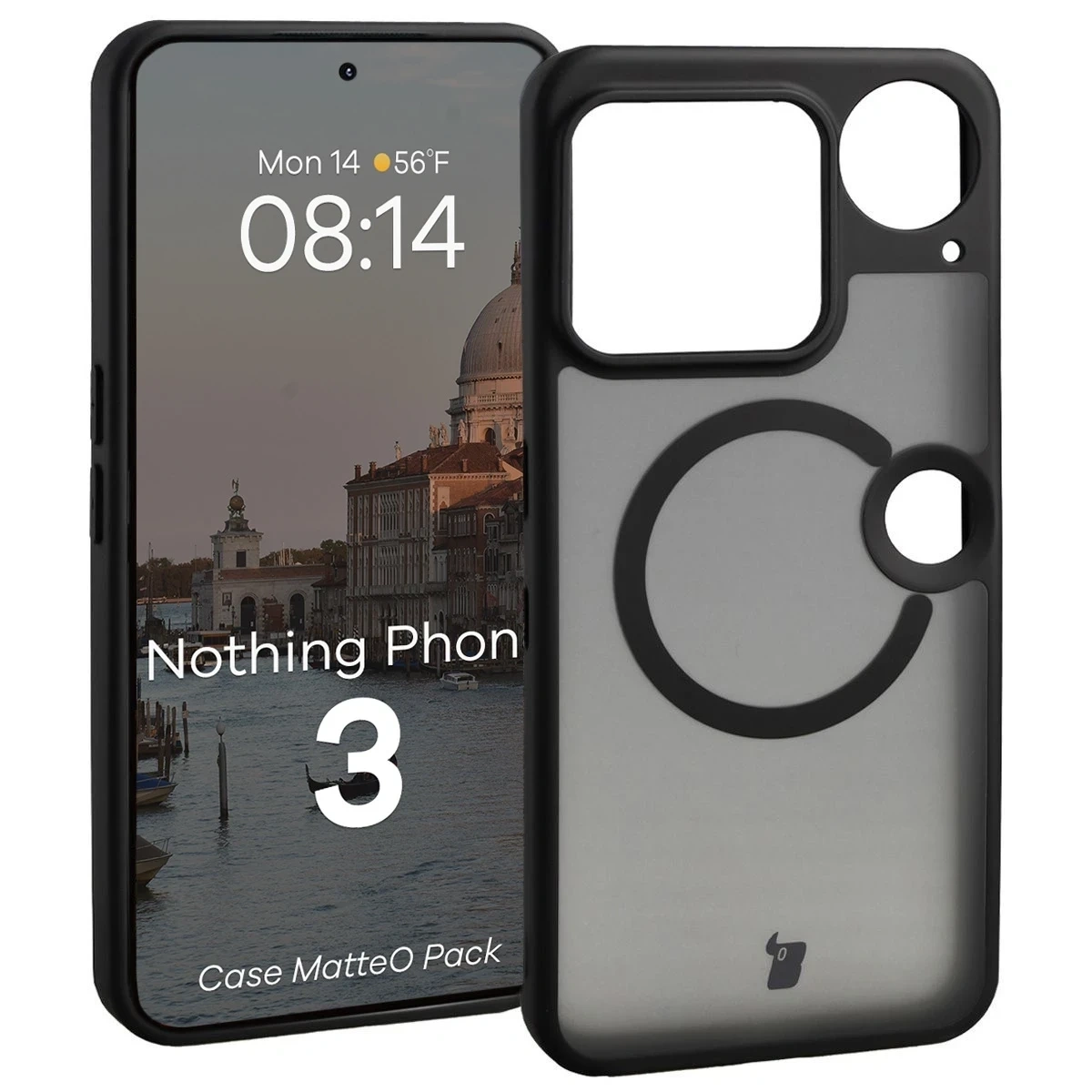 Kryt Bizon MatteO Magnetic Pack Nothing Phone (3), smoky black