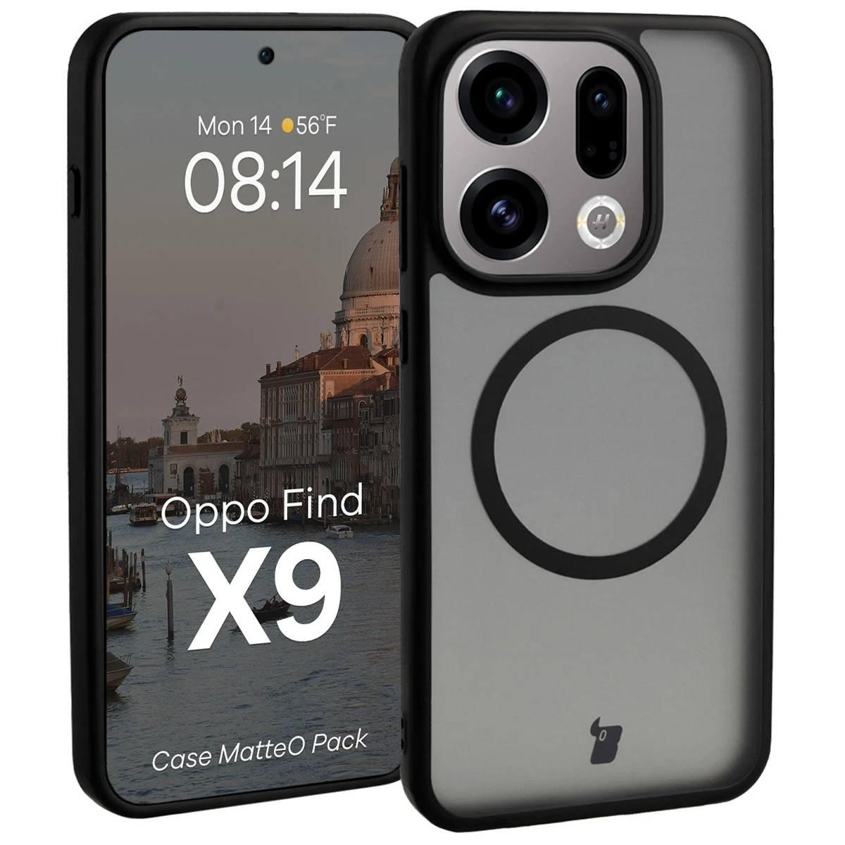 Kryt Bizon MatteO Magnetic Pack Oppo Find X9, smoky black